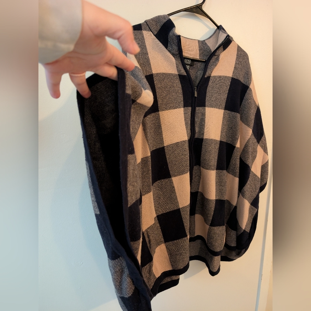 Jones New York Womens Plaid Poncho 2X - Picture 5 of 5